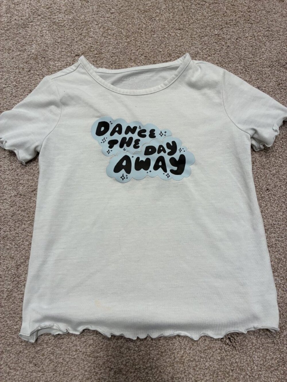 Cat & Jack Dance the Day Away Sleep Tee Lettuce Hem Girls M (8)